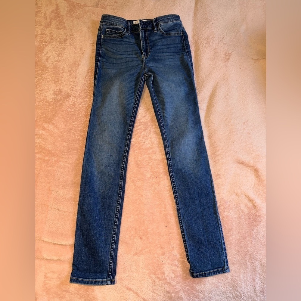 Hollister Juniors' Size 3 w26 Blue Denim High Rise Super Skinny Jeans